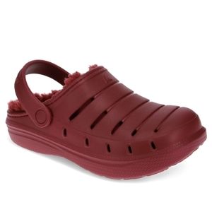 Rugged Shark Kids Lined Sherpa Style Fabric Clog shoes size 2